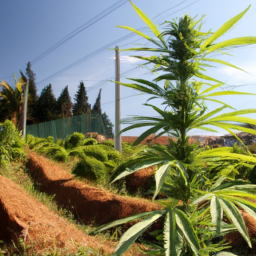 description: an image depicting a cannabis plant growing in a controlled environment, symbolizing the potential for legal cultivation in brazil.