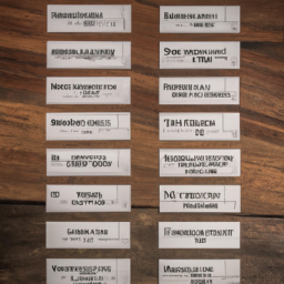 description: an image of various cannabis strains displayed on a table, with each strain labeled with numbers instead of actual names.