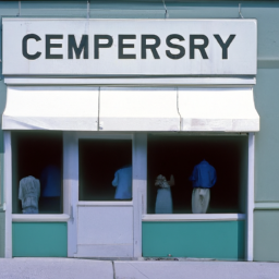 description: an anonymous image depicting a closed dispensary with a sign that reads "temporarily closed" in bold letters. people can be seen lining up outside the dispensary, waiting for it to reopen.