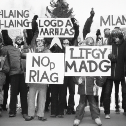 a photo of a group of people holding up signs in support of legalizing marijuana. one sign reads "legalize it, minnesota!" and another reads "end the war on drugs." the group appears to be diverse in age and race.