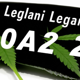 Description: A green marijuana leaf against a white background with the words "Legalization in 2023" in bold, black font.