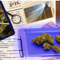 description: A collage of images related to medical marijuana in Pennsylvania, including a medical marijuana card, a cannabis plant, and legal documents.
